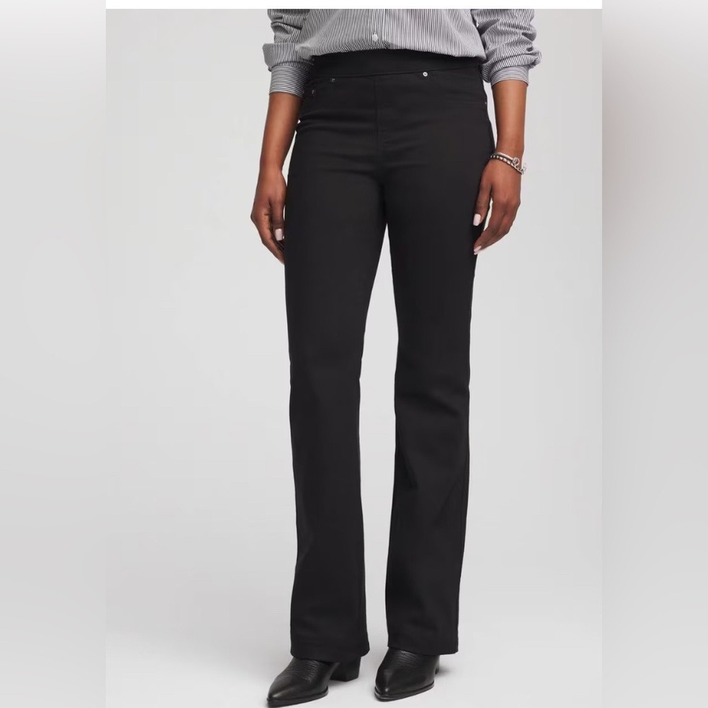 Chico's Black Pull-On Slim Boot Jeans NWT - SZ 6